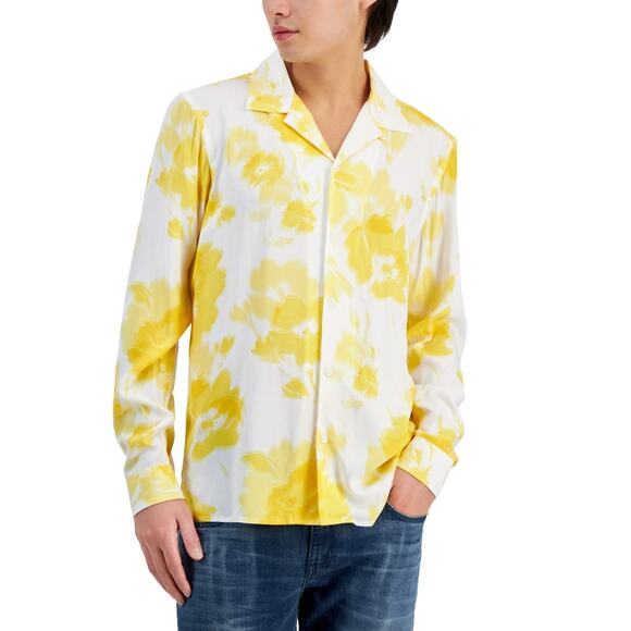 INC International Concepts Men's Camp-Collar Floral Shirt XXL NWT - Picture 1 of 1